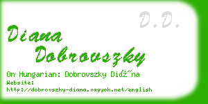 diana dobrovszky business card